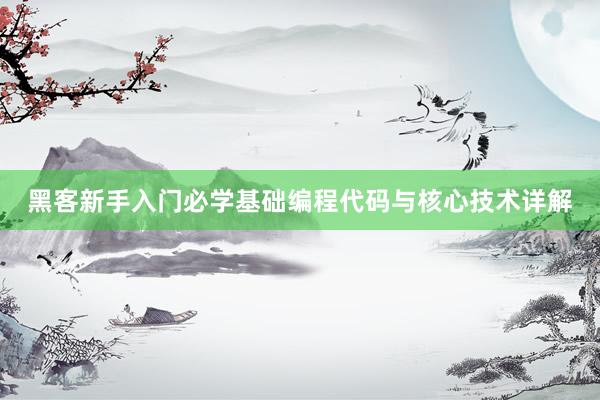 黑客新手入门必学基础编程代码与核心技术详解
